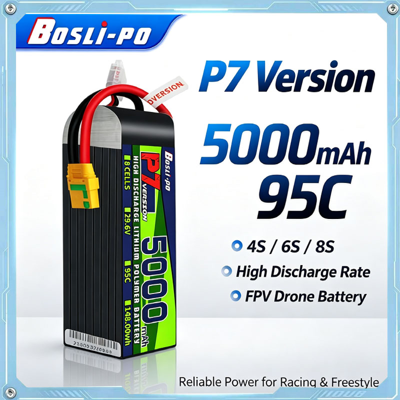 Boslipo P7 Versi 5000mAh 95C B - Drone Battery 6S ulasan dan harga